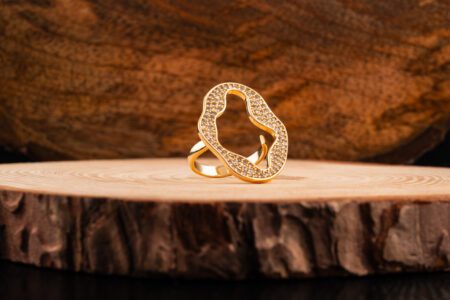 Gold AD ring with Contemprary Concept