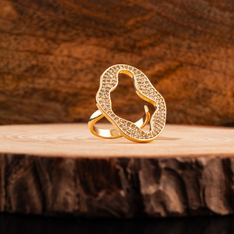 Gold AD ring with Contemprary Concept
