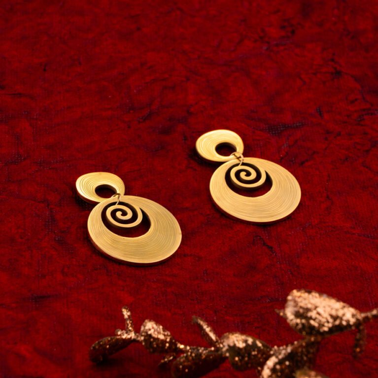 Round and Sober Gold Earings