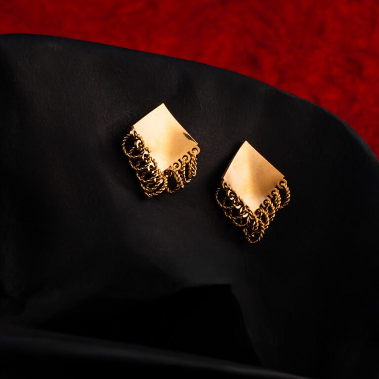 Trendy Glittering Gold Earings