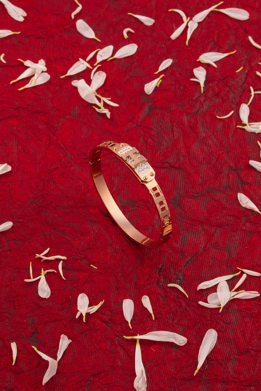 Rosegold AD studded Bracelet