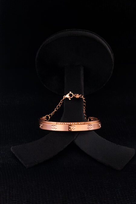 Trendy Embossed Rosegold Bracelet