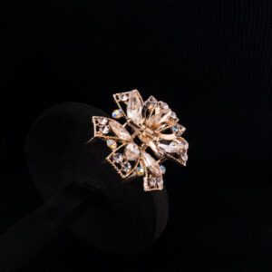 Pastal Crystals on Golden Ribbon Style Clutcher